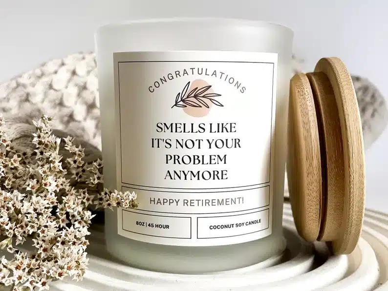 Not My Problem Funny Candle