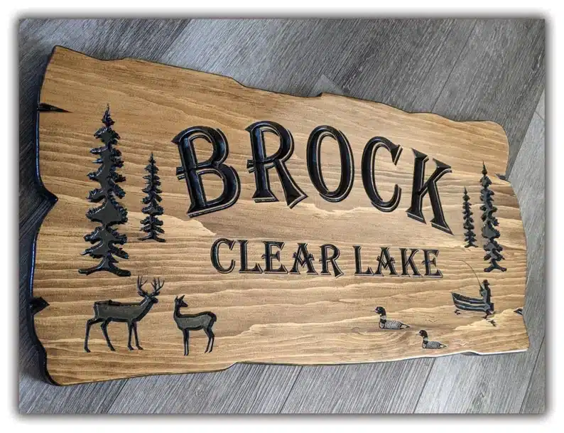 Father's Day Gifts for Campers: custom cottage sign