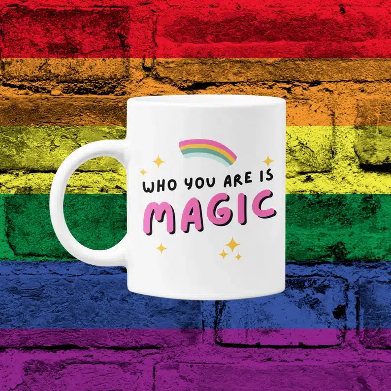 You are magical mug with a rainbow 