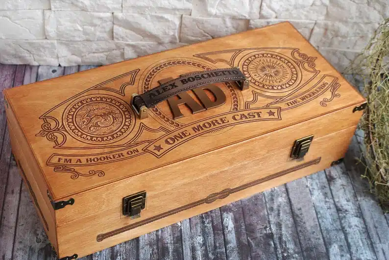 Wooden tackle box that can be customized 