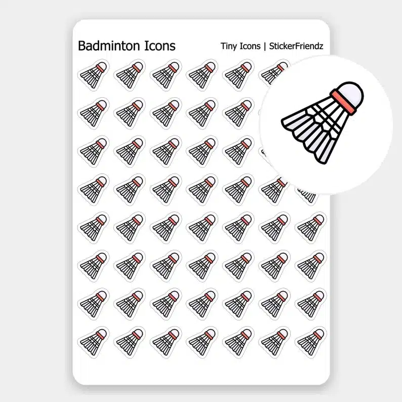 Shuttle planning stickers Thank You Gift Ideas for Badminton Coaches