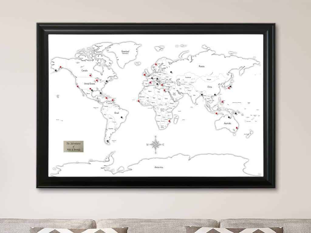 Best Gift Ideas for a Family Gift Exchange - push pin world map.