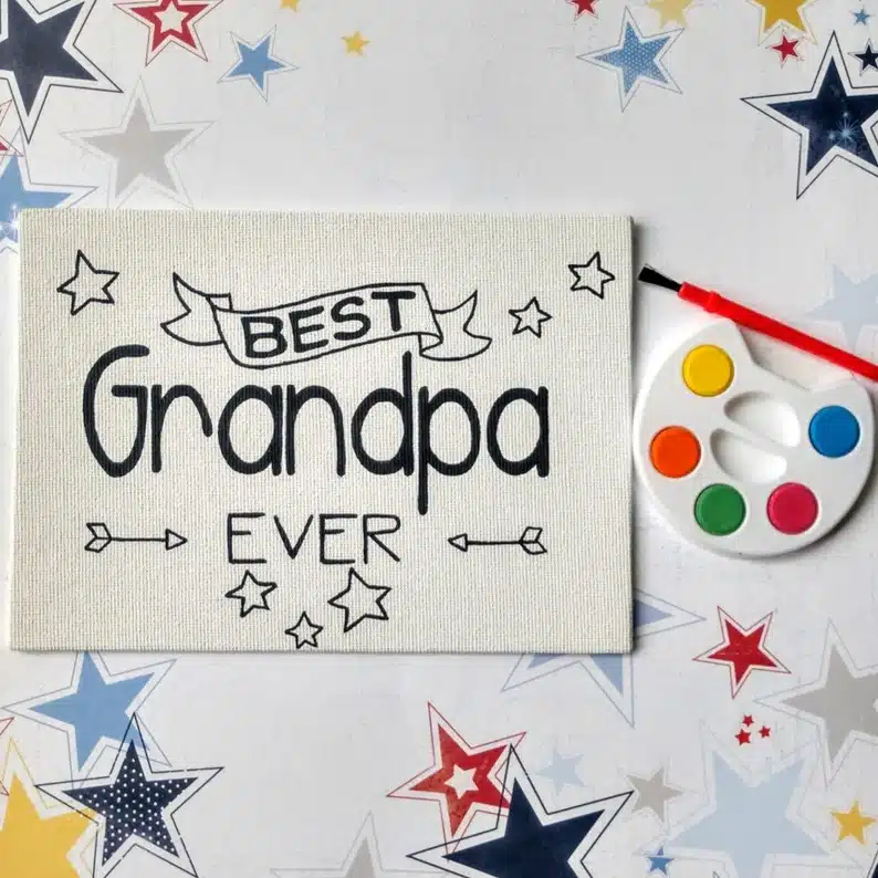 Father’s Day Gifts for Grandpa From a Toddler - DIY Card For Grandpa - Papa - Fathers Day Gift - Best Grandpa Ever - Homemade Cards