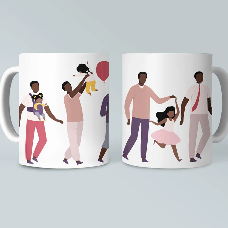 Girl Dad Mug - Black Fathers - African American Mugs - Gift for Dad 