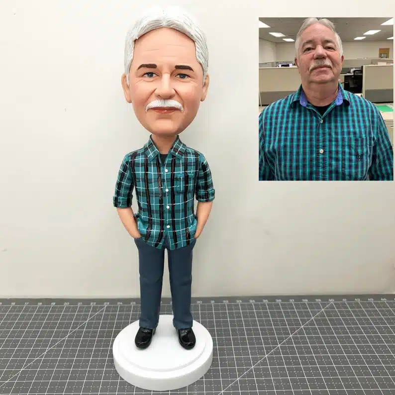 Father’s Day Gifts For Grandpa From a Teen - custom bobblehead. 