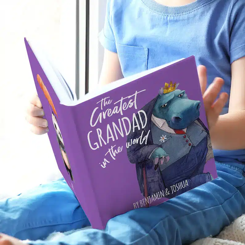 Father’s Day Gifts For Grandpa From a Kid - Personalized Greatest Grandad in the world Story Book- Perfect Idea from grandchildren. Xmas Present from Kids to Grandpa