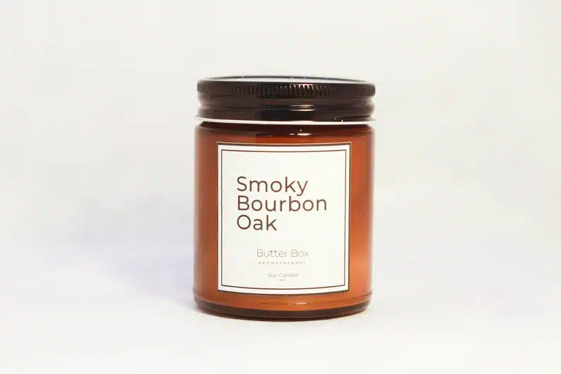 Father’s Day Gifts For Your Boyfriend - Smoky bourbon oak candle. 