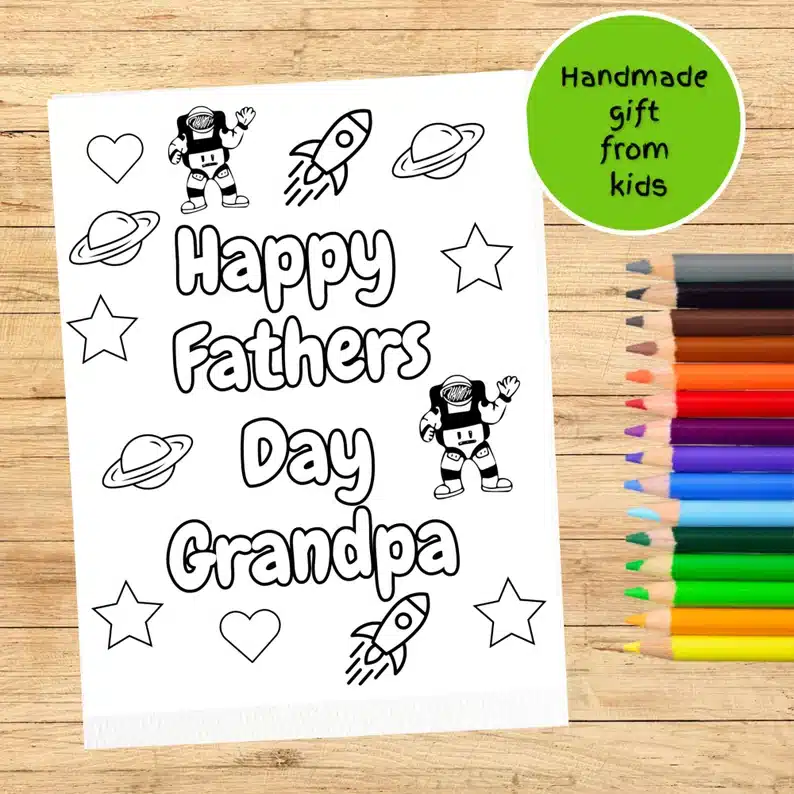 printable father's day coloring pages 