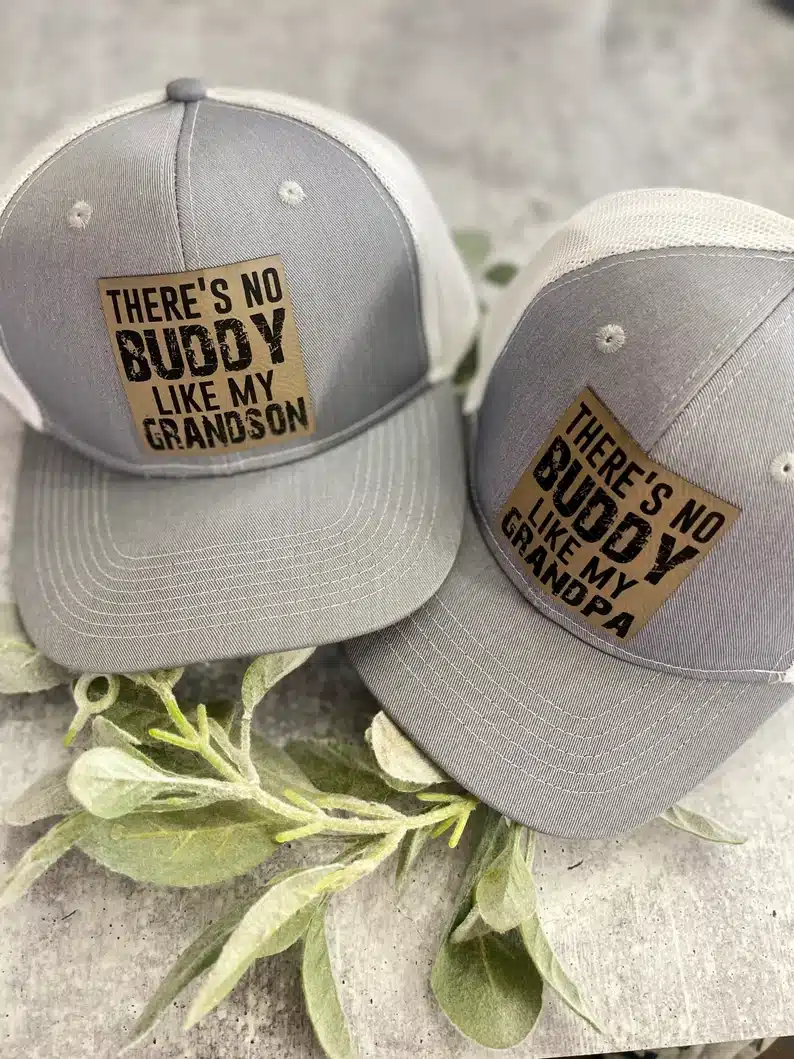 Matching Grandpa Hats - Grandson Fathers Day Hats - No Buddy like My Grandpa