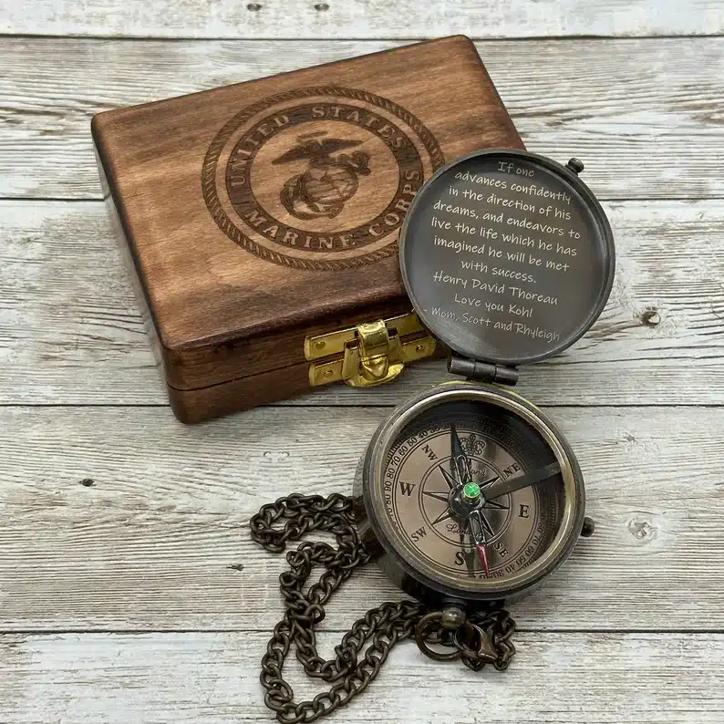 Father’s Day Gifts For Veterans - Personalized compass