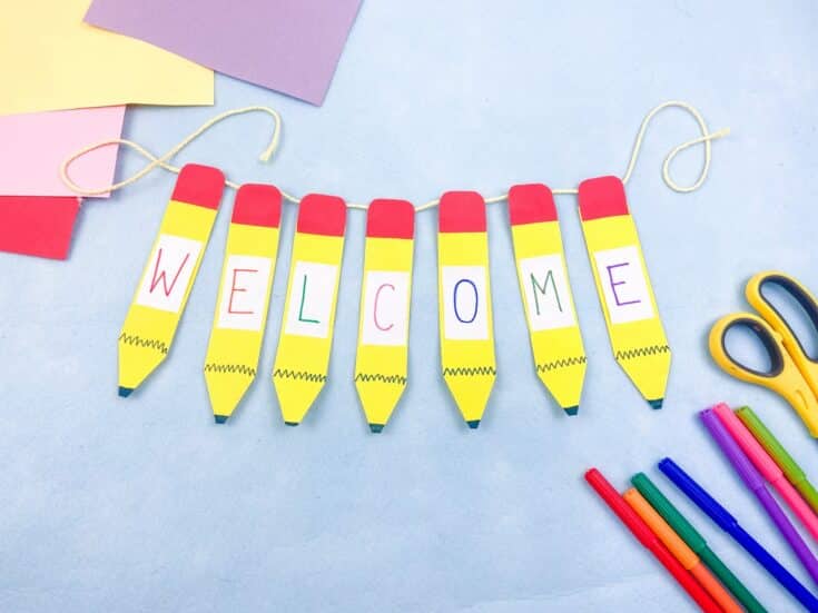 Colorful Pencil Welcome Banner