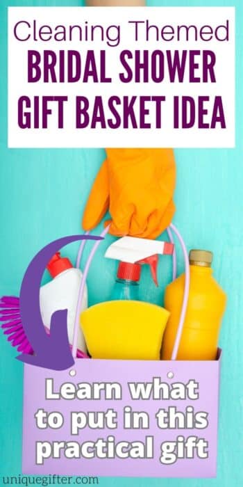 Bridal Shower Gift Basket – Cleaning Supplies