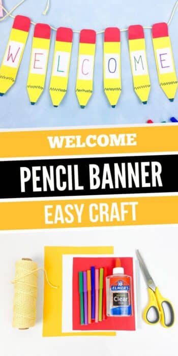 Colorful Pencil Welcome Banner Craft: DIY Tutorial | Easy Back to School Crafts | Welcome Back Banner | Crafts for Kids | Crafts for Classrooms #ColorfulPencilWelcomeBannerCraft #BackToSchoolCrafts #WelcomeBackToSchool #SchoolCrafts #TeacherCraftIdeas