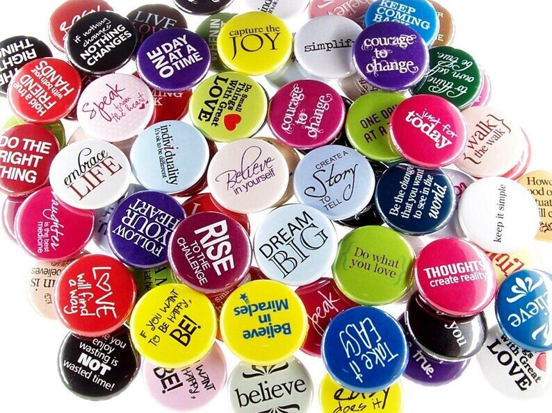 Words of Wisdom Pins assorted