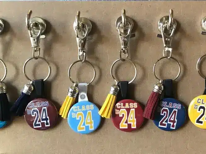 Custom "Class Of" Keychain With School Colors