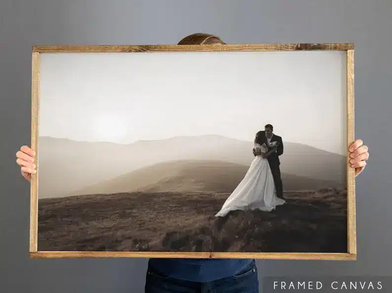 framed wedding picture