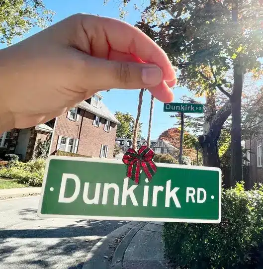 Goodbye Gifts for Neighbors Moving Away - mini street sign ornament. 