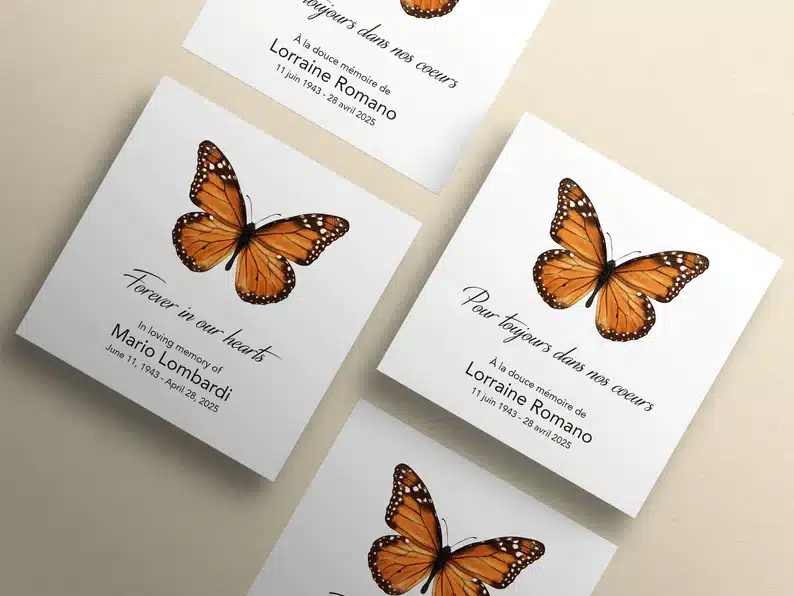 Welcome Gifts for Quiz Competitions - white seeds package with Monarch butterflies on them. 