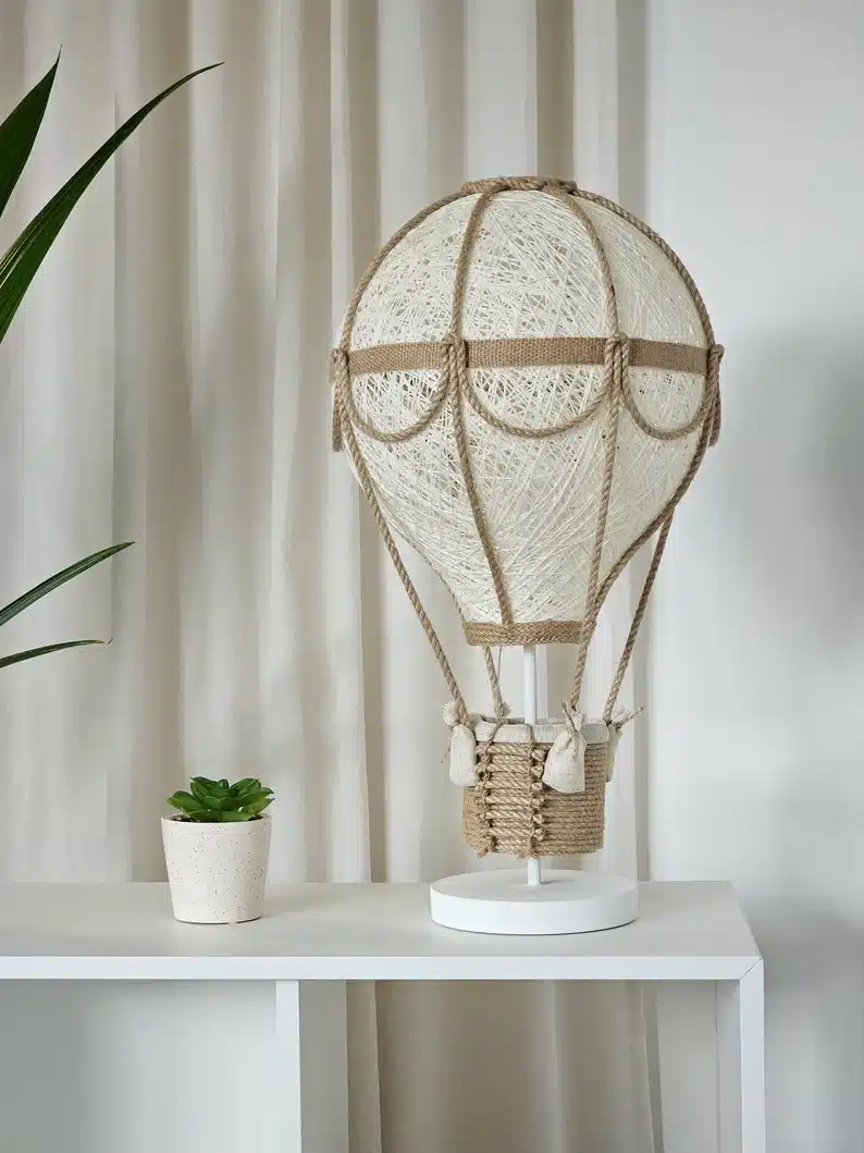 Gifts For People Who Love Hot Air Balloons - white table lamp 