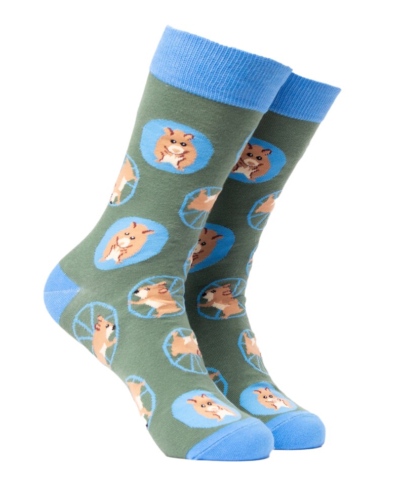 Unique Gift Ideas For Hamster Lovers - black and blue hamster socks.