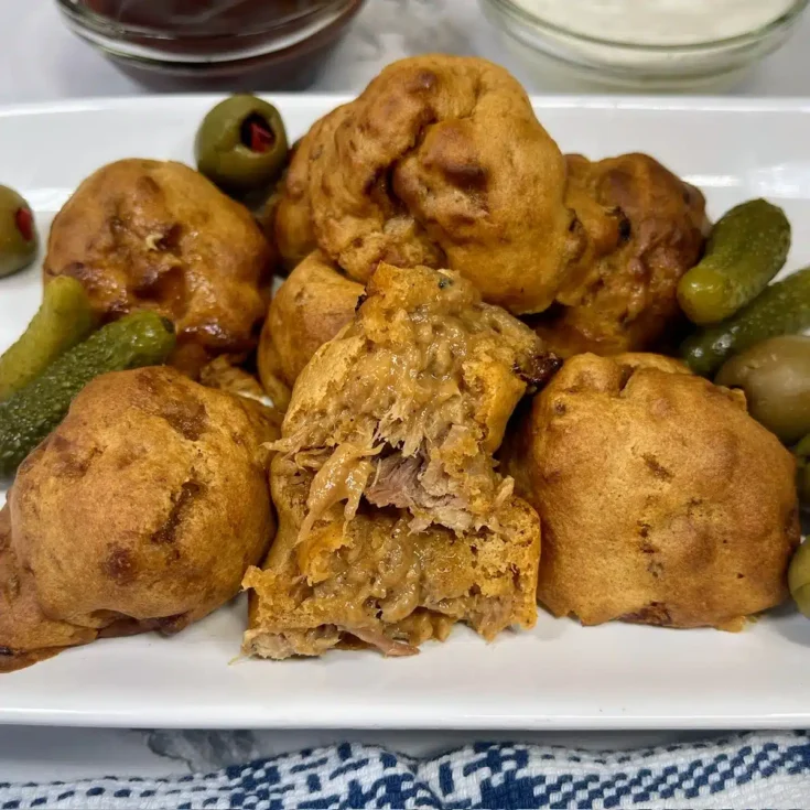 Image for Air Fryer Pancake Mix Pulled Pork Fritters