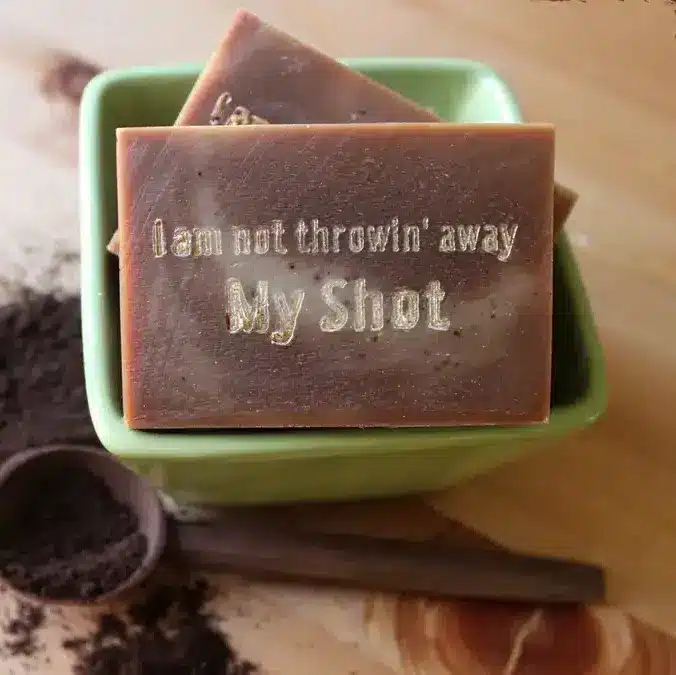 Musical Decorated Bath Soap: I'm not throwin' away my shot