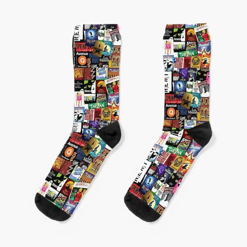 Broadway Collage Socks
