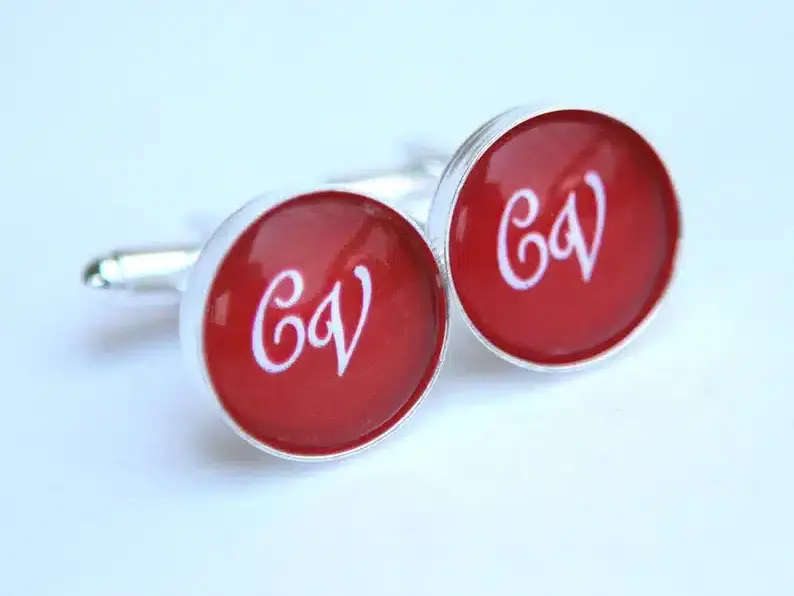 Personalized Ruby Red Cufflinks