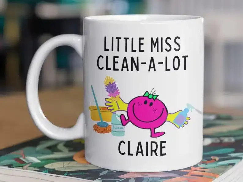 Little Miss Clean-a-Lot Custom Mug with name