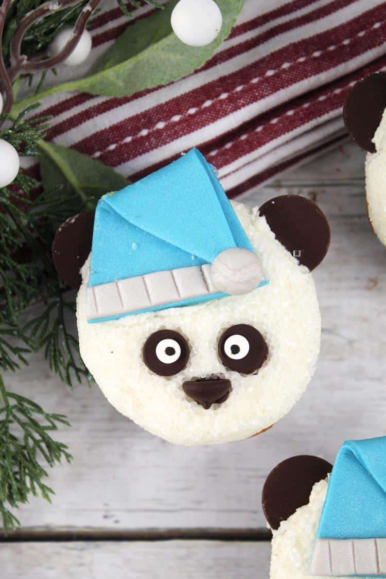 Completed Adorable Sleepy Panda Cupcakes