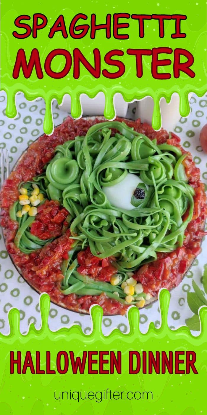 Spaghetti Monster Halloween Dinner