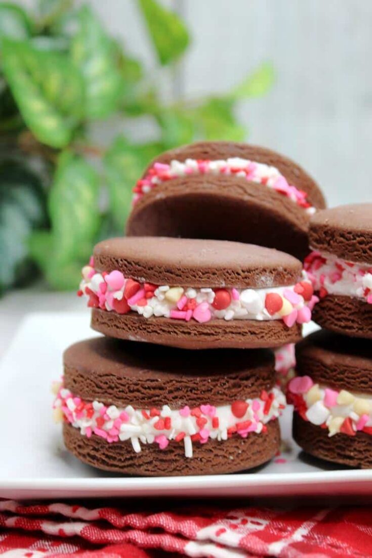 Chocolate Valentine's Day Sandwich Cookies Recipe