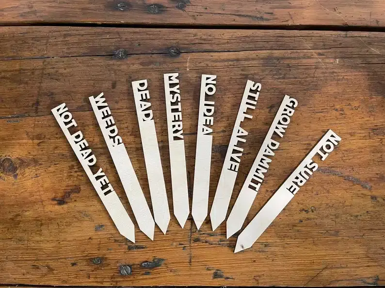 funny herb markers