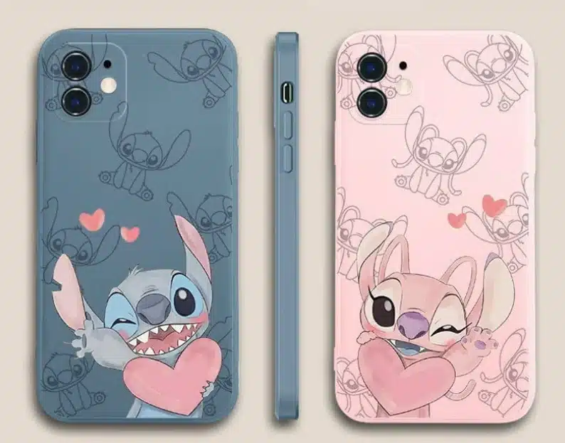 Lilo and Stitch Gift Ideas - blue and pink cell phone cases. 
