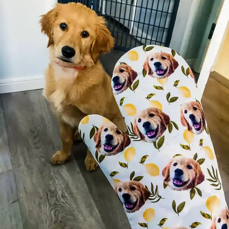 Customized Oven Mitt with dog face