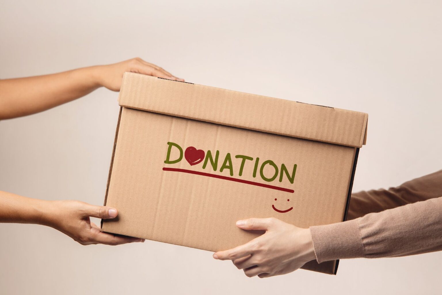 Donations in a box 