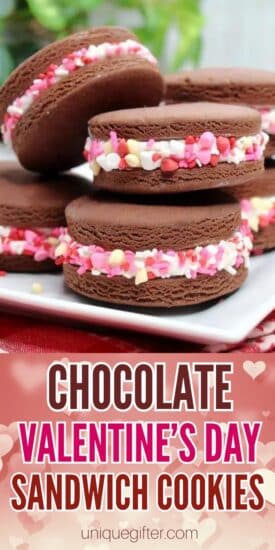 Chocolate Valentine's Day Sandwich Cookies Recipe | Valentine's Day Recipe | Sandwich Cookie Recipe | Chocolate Cookie Recipes | Fun Treats To serve at Valentine's Day Parties | Valentine's Day Treats for kids parties #Valentine #ValentinesDay #SandwichCookie #ValentineRecipes #CookieRecipe