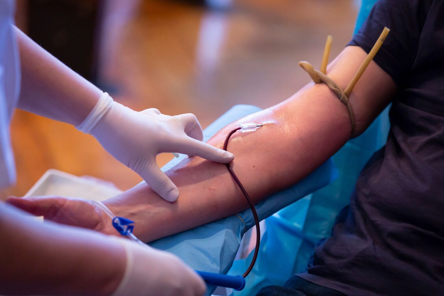 Person donating blood