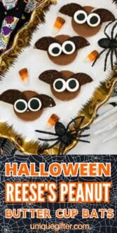 Halloween Reese's Peanut Butter Cup Bats | Halloween Recipes | Halloween Candy Recipes | Bat Recipes | Halloween Snack Ideas | Halloween Party Food Ideas #Halloween #HalloweenRecipes #ReesePeanutButterCups #BatRecupes #PartySnacks