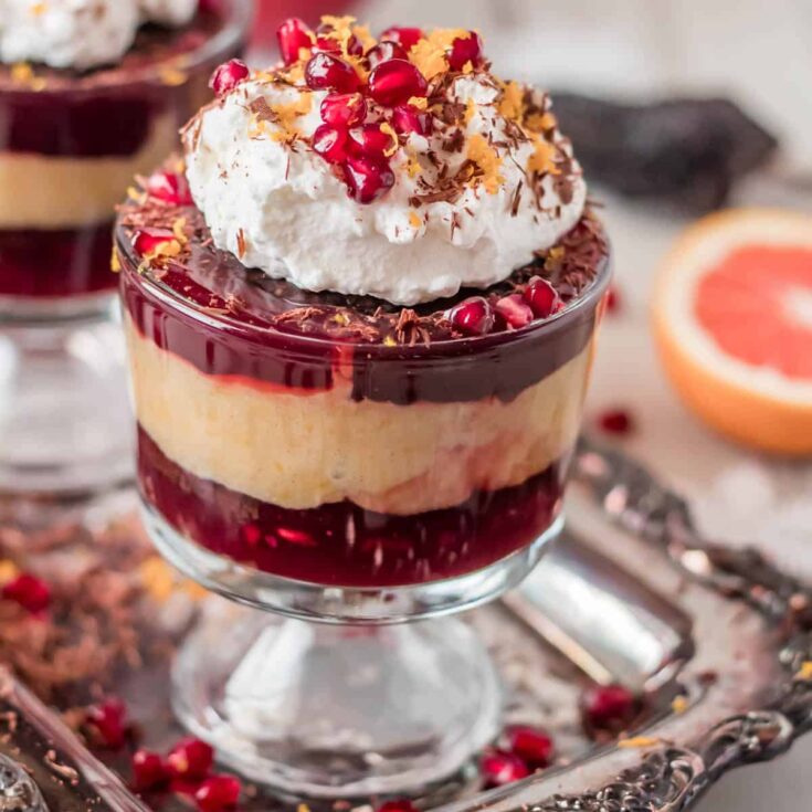 Image for Mexican Chocolate Trifle with Orange Curd and Pomegranate Pudding