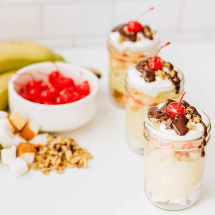 Image for Low-Calorie Banana Split Trifle Jars