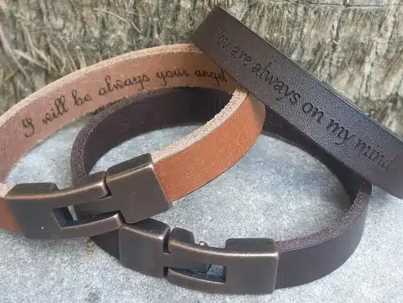 Personalized Leather Bracelet for men