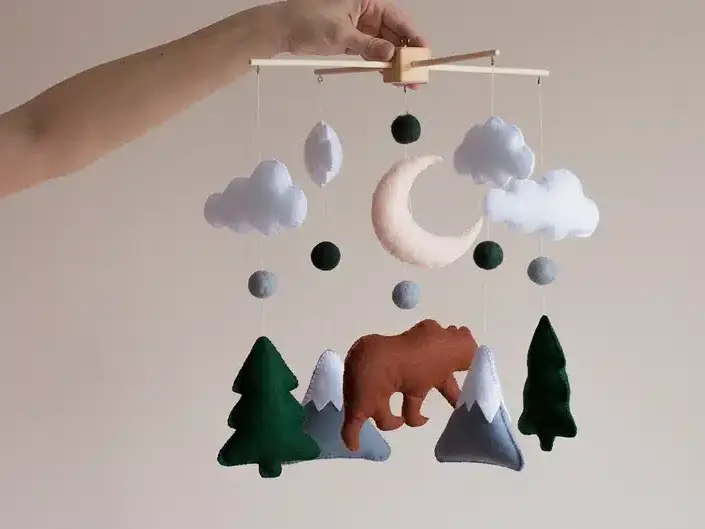 Christmas Gift Ideas for Infants - mountain themed mobile 