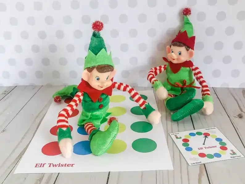 Elf on the Shelf Twister game prop