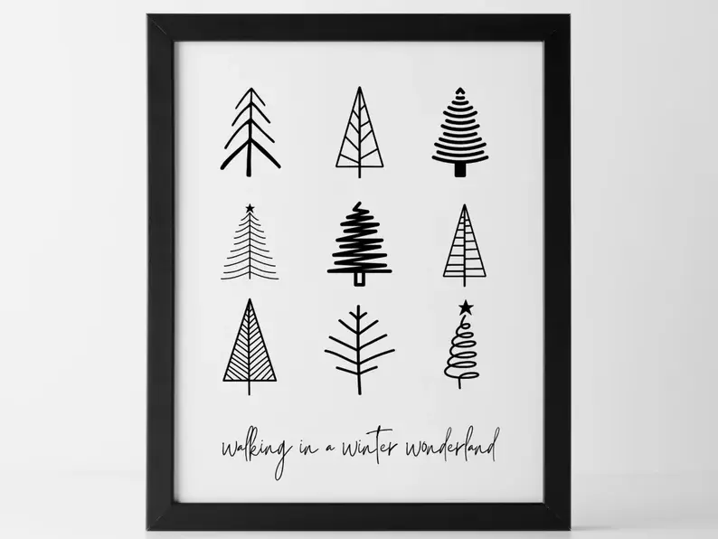 Walking in a winter wonderland Print 
