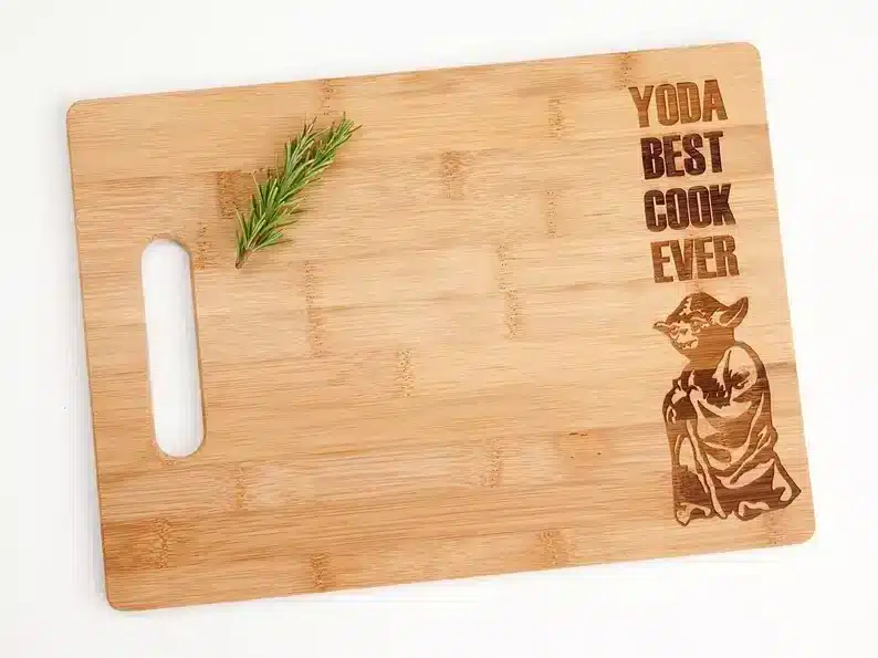 Star Wars Yoda Best Cook Ever Engraved Cutting Board Foodie image 1
Only 3 left and in 1 basket

Price:CA$40.05+

Star Wars Yoda Best Cook Ever Engraved Cutting Board