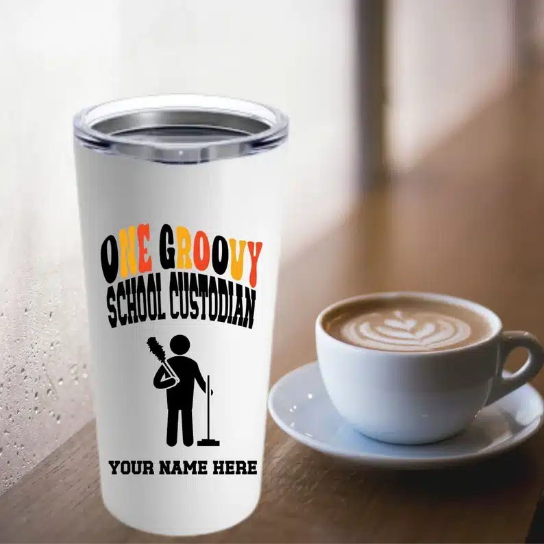 “One Groovy School Custodian” Coffee Mug