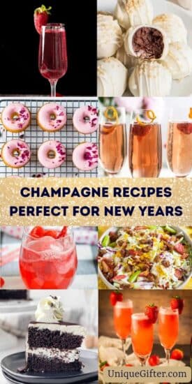 Champagne Recipes Perfect for New Years | Foods with Champagne in them | Cocktails with Champagne in them | New Years Eve Party Ideas | New Years Day Party Ideas | New Year Eve Dessert Recipes #Recipes #Cocktails #Desserts #Food #NewYearsEve #NewYears #Champagne