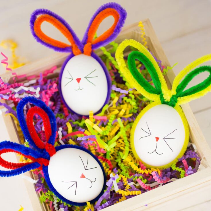 Image for Pipe Cleaner Bunny Easter Eggs Preschool Craft