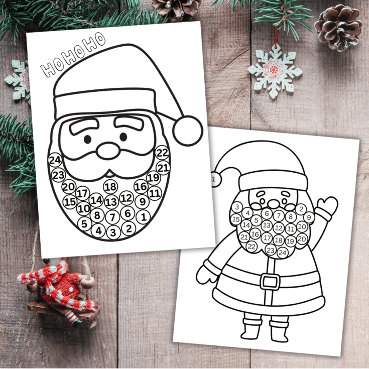 Image for Free Printable Santa Craft- Countdown To Christmas!